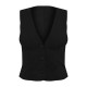 Black Soft Tailored Button Up Vest