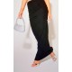 Black Soft Touch Ruched Back Maxi Skirt