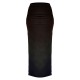 Black Soft Touch Ruched Back Maxi Skirt