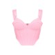 Bubblegum Pink Bandage Dip Hem Bust Cup Corset