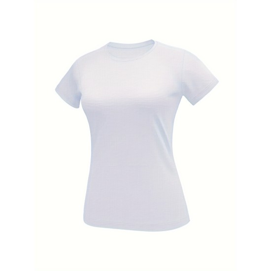 Women’s Quick Dry Lightweight Sports T-Shirt For Running Training Fitness And Gym Workout, Solid Color Crew Neck Sports Tops, Women’s Tops – PRYCUS MITCHELL INC