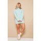 Sage Rolled Neck Super Chunky Knit Sweater Dress