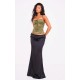 Olive Satin Pleated Bust Pointed Hem Corset