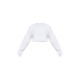 White Crop Oversized Fit Sweatshirt
