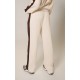 PRETTYLITTLETHING Cream Embroidered Contrast Panel Straight Leg Sweatpants