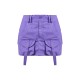 Purple Cargo Pocket Detail Micro Mini Skirt