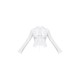 White Fitted Buckle Detail Shirt