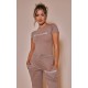 PRETTYLITTLETHING Toffee Logo Short Sleeved Bodysuit
