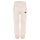 PRETTYLITTLETHING Cream Contrast Logo Badge Wide Leg Sweatpants