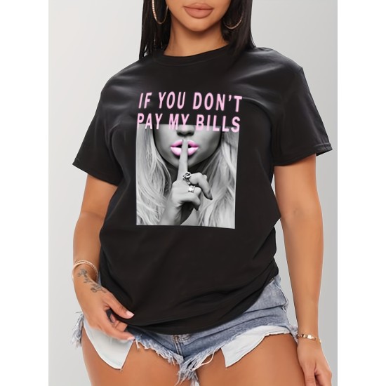 Summer-Ready Casual Women’s Tee: Breathable Polyester, Unique Portrait Print, Machine-Washable – PRYCUS MITCHELL INC Summer-Ready Casual Women’s Tee: Breathable Polyester, Unique Portrait Print, Machine-Washable – PRYCUS MITCHELL INC