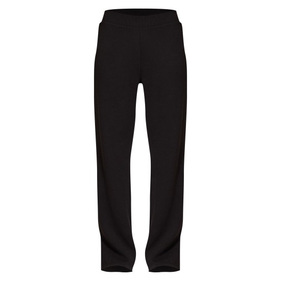 Black Flared Split Hem Sweatpants