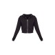 Black Zip Cropped Hoodie