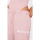 PRETTYLITTLETHING Light Pink High Waist Cuffed Sweatpants