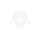 Plus White Faux Suede Cargo Ruched Waist Shirt