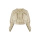 PRETTYLITTLETHING Shape Olive Washed Cargo Cropped Hoodie